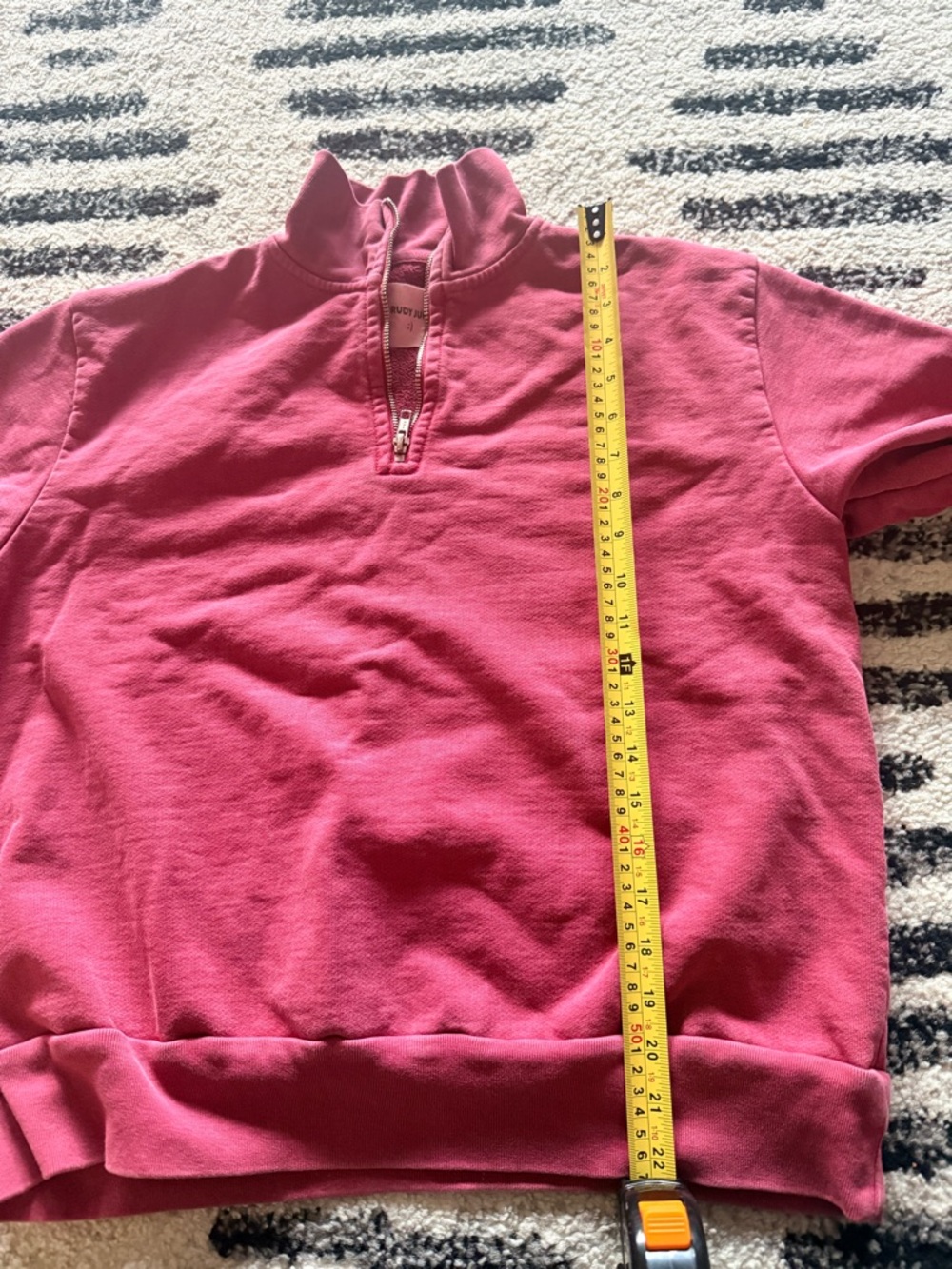 Rudy Jude Raspberry Half-Zip Sweatshirt - Picture 7 of 8